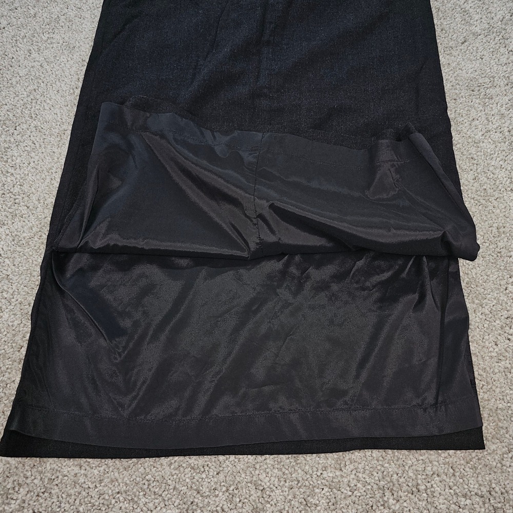 LL Bean Women's Black Twill Wool Blend Maxi Skirt Size 4 Petite Pencil Skirt - Picture 6 of 7